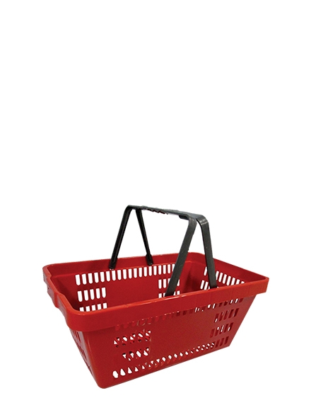 CESTA DE COMPRAS PLÁSTICA - VERMELHO